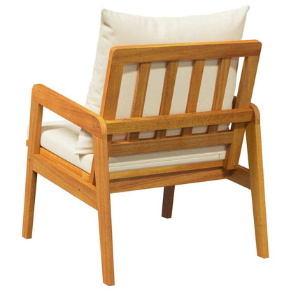 Garden Chair with Cushion 2 pcs Brown Solid Acacia wood