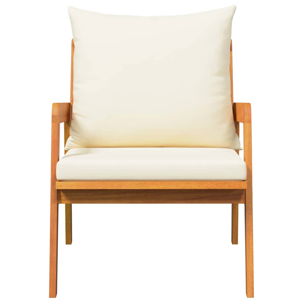 Garden Chair with Cushion 2 pcs Brown Solid Acacia wood