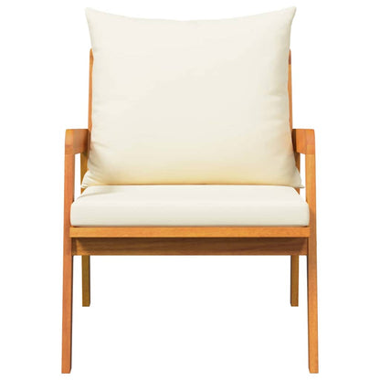 Garden Chair with Cushion 2 pcs Brown Solid Acacia wood