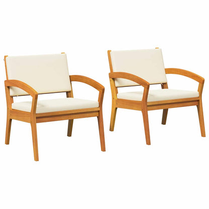 Garden Chair 2 pcs Brown Solid Acacia wood