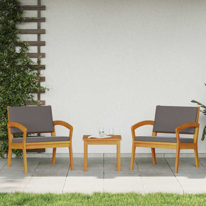 Garden Chair with Cushion 2 pcs Brown Solid Acacia wood