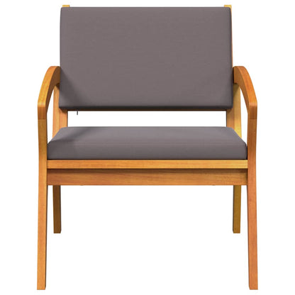 Garden Chair with Cushion 2 pcs Brown Solid Acacia wood