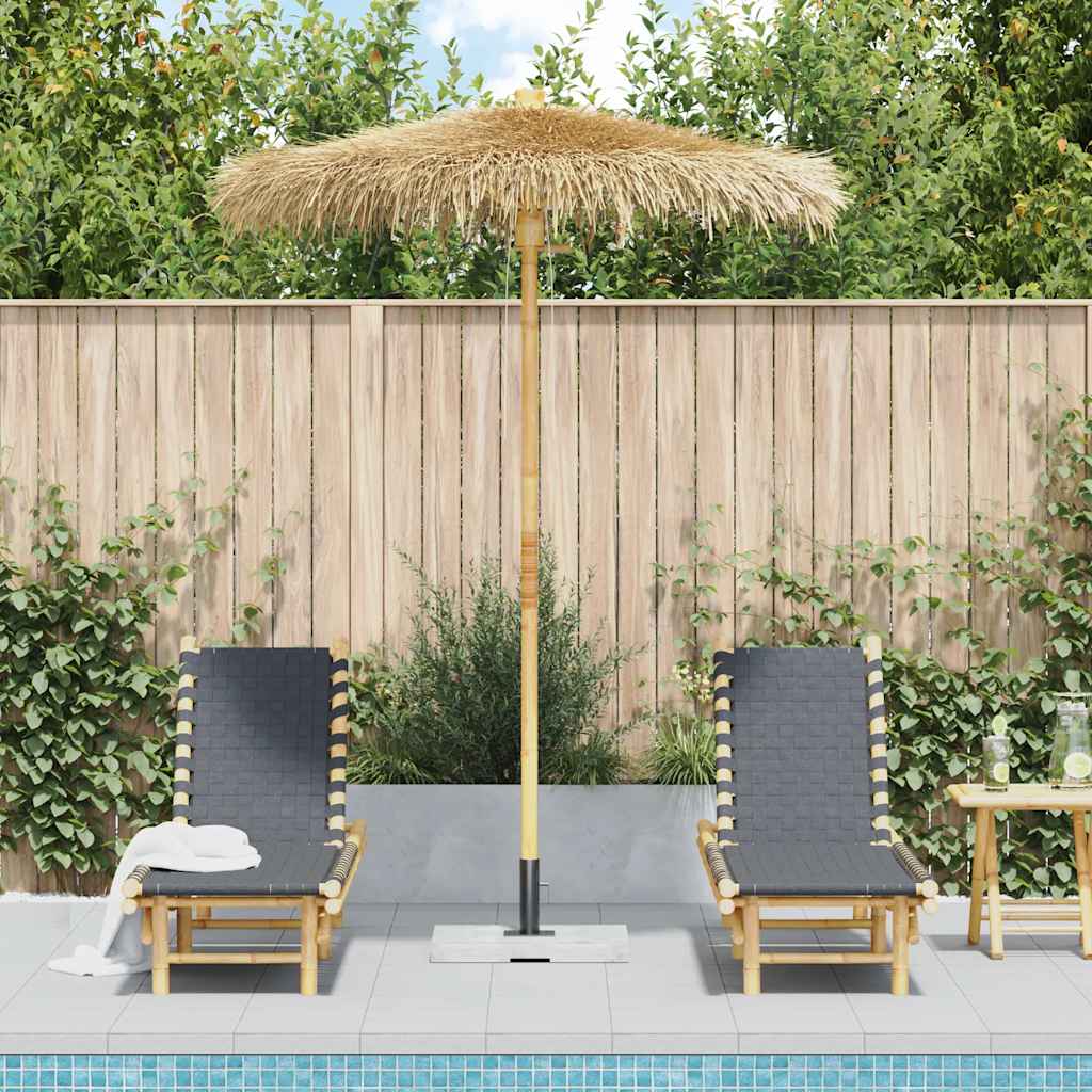 Tiki Umbrella with Banana Leaf Canopy 180 cm Bamboo
