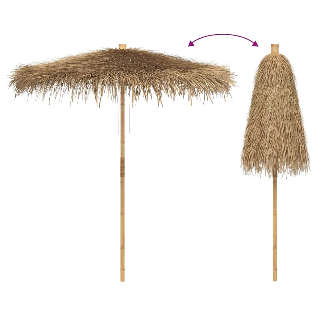 Tiki Umbrella with Banana Leaf Canopy 240 cm Bamboo