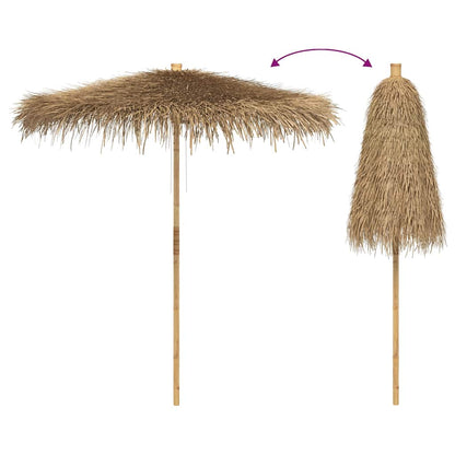 Tiki Umbrella with Banana Leaf Canopy 240 cm Bamboo