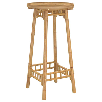 3 Piece Outdoor Bar Set Foldable Bamboo