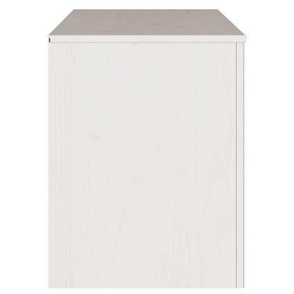 TV Cabinet Drammen White 99 x 43 x 55 cm Solid Pine wood