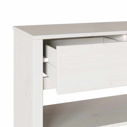 Console Table Drammen White 89.5 x 37 x 73 cm Solid pine wood