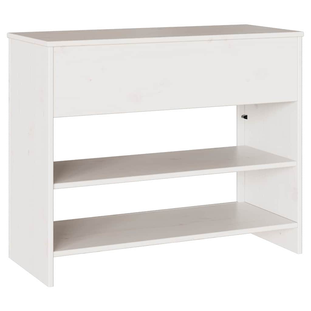 Console Table Drammen White 89.5 x 37 x 73 cm Solid pine wood
