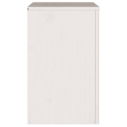 Bedside Cabinet Drammen White 45 x 35 x 56 cm Solid pine wood