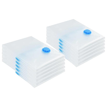 Vacuum Storage Bags 10 pcs Transparent and blue 70 x 50 cm