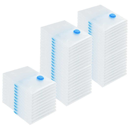 Vacuum Storage Bags 50 pcs Transparent and blue 70 x 50 cm
