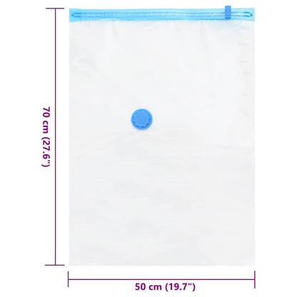 Vacuum Storage Bags 50 pcs Transparent and blue 70 x 50 cm