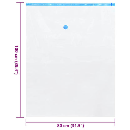 Vacuum Storage Bags 5 pcs Transparent and blue 100 x 80 cm