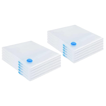 Vacuum Storage Bags 10 pcs Transparent and blue 100 x 80 cm