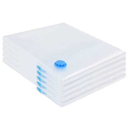 Vacuum Storage Bags 5 pcs Transparent and blue 130 x 100 cm