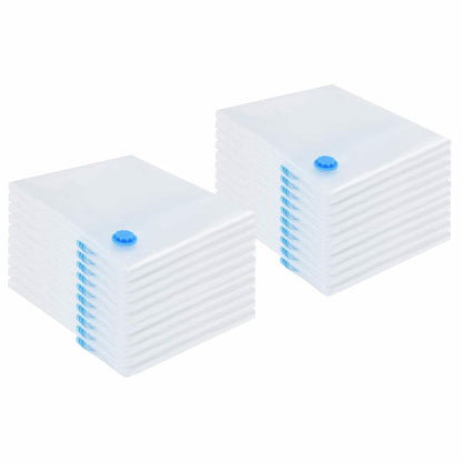 Vacuum Storage Bags 20 pcs Transparent and blue 130 x 100 cm