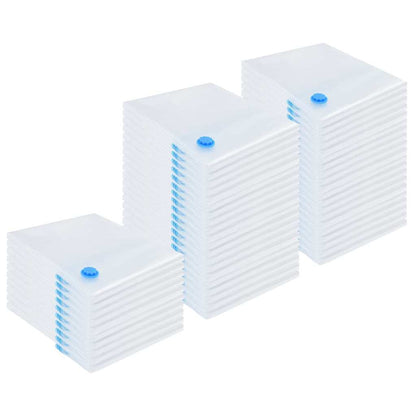 Vacuum Storage Bags 50 pcs Transparent and blue 130 x 100 cm