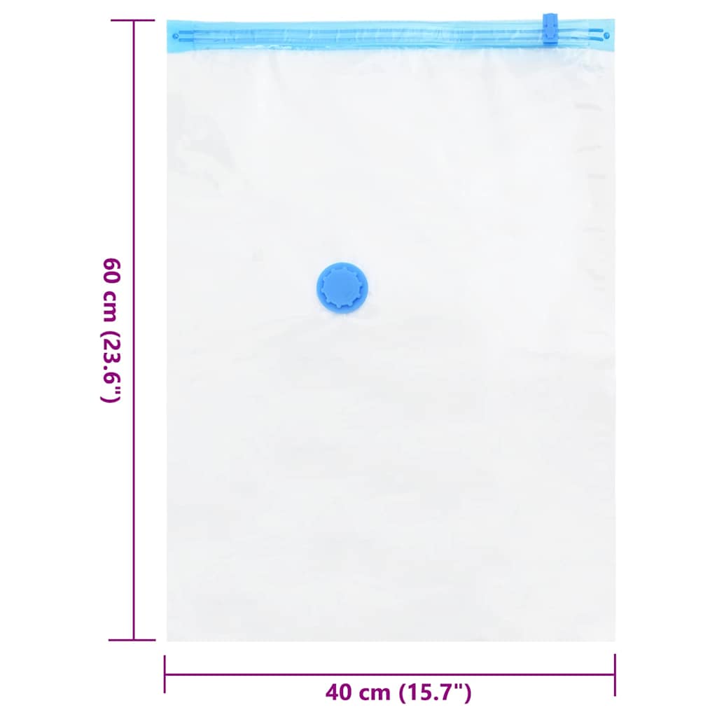 Vacuum Storage Bags 5 pcs Transparent and blue 60 x 40 cm