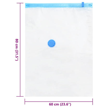 Vacuum Storage Bags 5 pcs Transparent and blue 80 x 60 cm