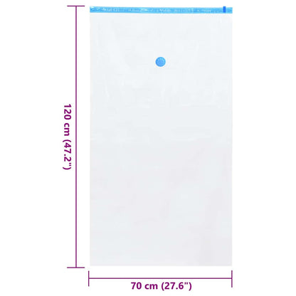 Vacuum Storage Bags 5 pcs Transparent and blue 120 x 70 cm
