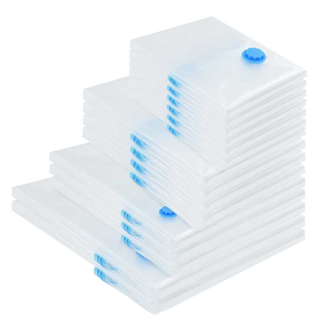 Vacuum Storage Bags 15 pcs Transparent and blue 130 x 100 cm