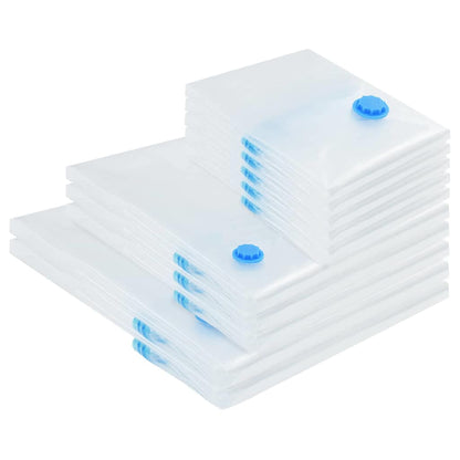 Vacuum Storage Bags 10 pcs Transparent and blue 130 x 100 cm