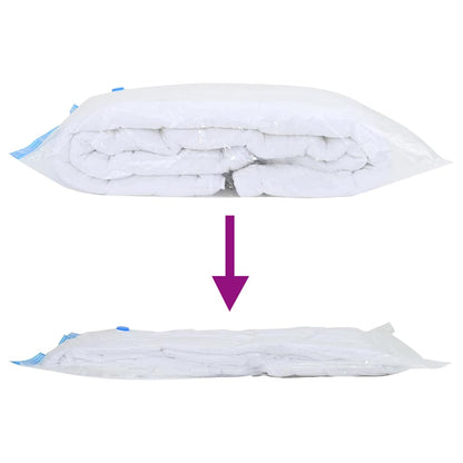 Vacuum Storage Bags 10 pcs Transparent and blue 130 x 100 cm