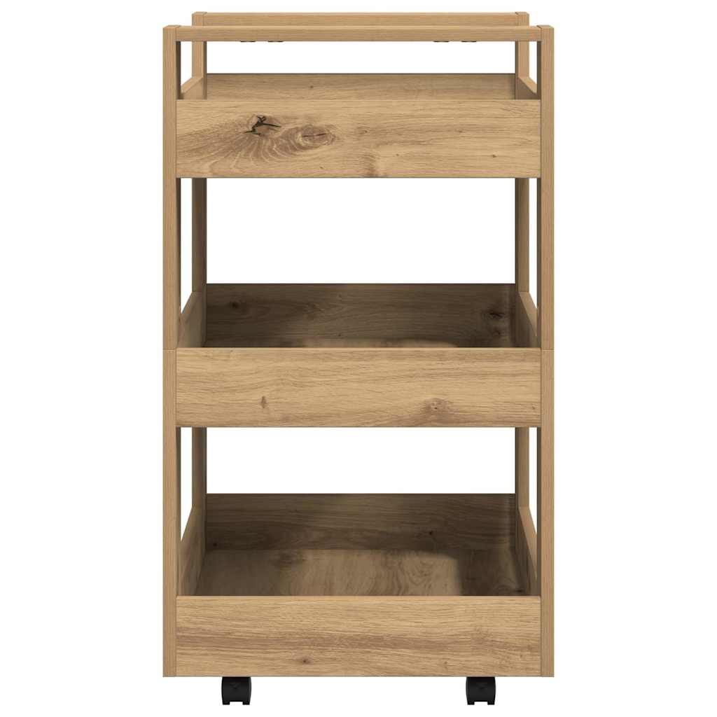 Kitchen Trolley Artisan Oak 60 x 45 x 80 cm Engineered wood