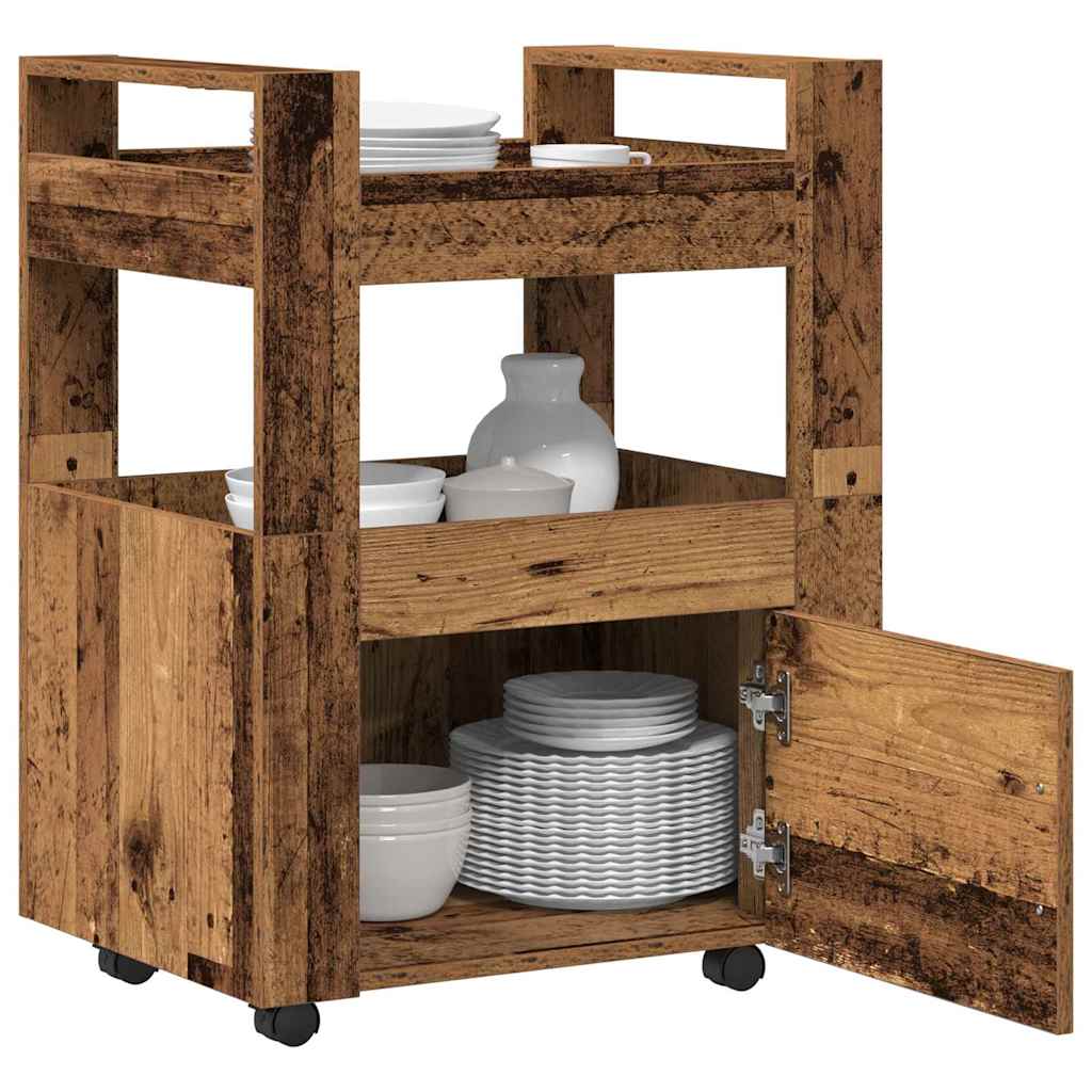 Kitchen Trolley Old wood 60 x 45 x 80 cm Engineered wood