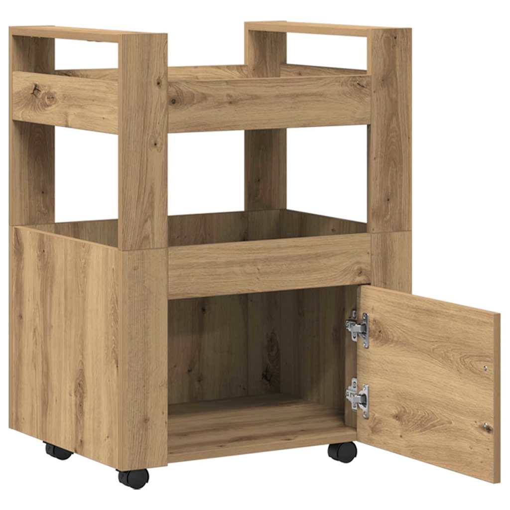 Kitchen Trolley Artisan oak 60 x 45 x 80 cm Engineered wood