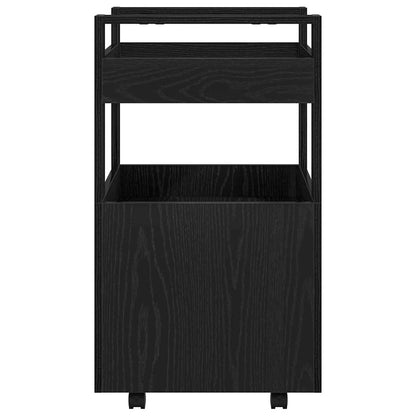 Kitchen Trolley Black oak 60 x 45 x 80 cm Engineered wood