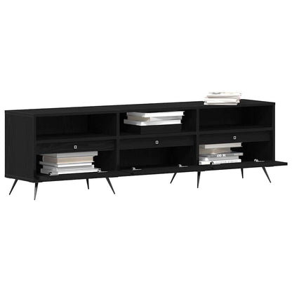 TV Cabinet Black oak 150 x 30 x 44.5 cm Engineered wood