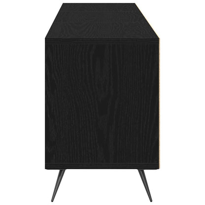 TV Cabinet Black oak 150 x 30 x 44.5 cm Engineered wood