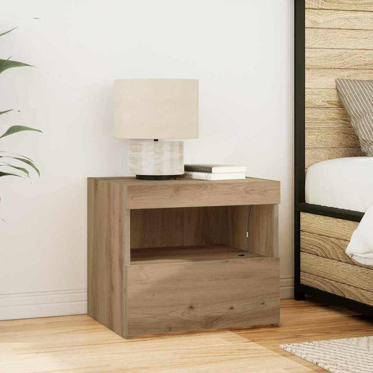 Bedside Cabinet Artisan oak 50 x 40 x 45 cm Engineered wood