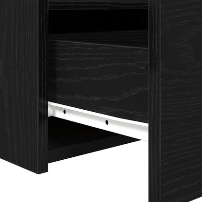 Bedside Cabinet 2 pcs Black oak 50 x 40 x 45 cm Engineered wood