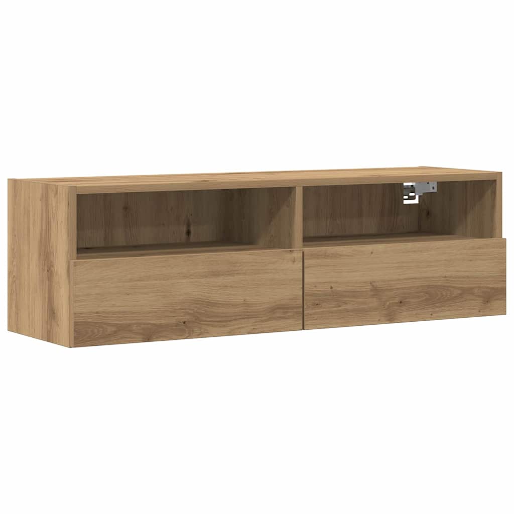 TV Wall Cabinet Artisan oak 100 x 30 x 30 cm Engineered Wood