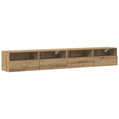 TV Wall Cabinet Wall-mounted 2 pcs Artisan oak 100 x 30 x 30 cm