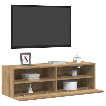 TV Wall Cabinet Wall-mounted 2 pcs Artisan oak 100 x 30 x 30 cm
