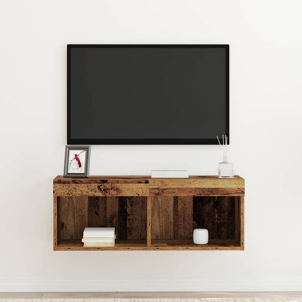 TV Cabinet Set Old wood 80 x 30 x 30 cm Engineered Wood