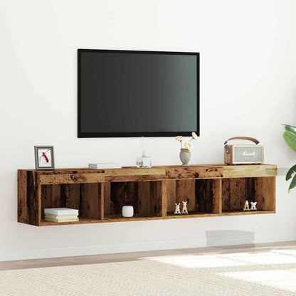 TV Cabinet Set 2 pcs Old wood 80 x 30 x 30 cm Engineered Wood