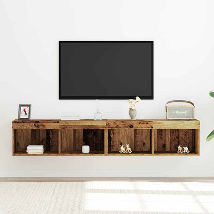 TV Cabinet Set 2 pcs Old wood 80 x 30 x 30 cm Engineered Wood
