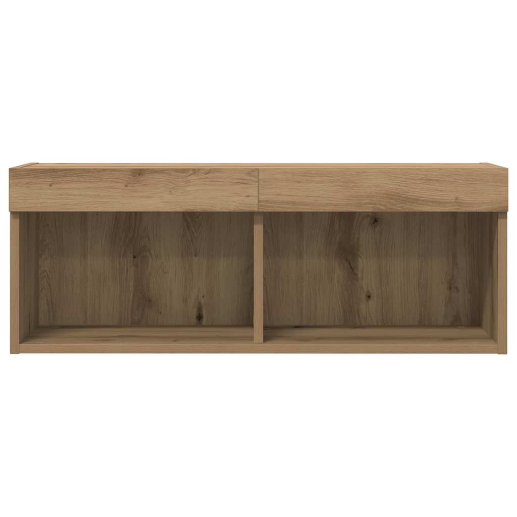 TV Cabinet Set Wall-mounted 2 pcs Artisan Oak 80 x 30 x 30 cm