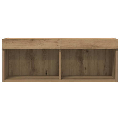 TV Cabinet Set Wall-mounted 2 pcs Artisan Oak 80 x 30 x 30 cm