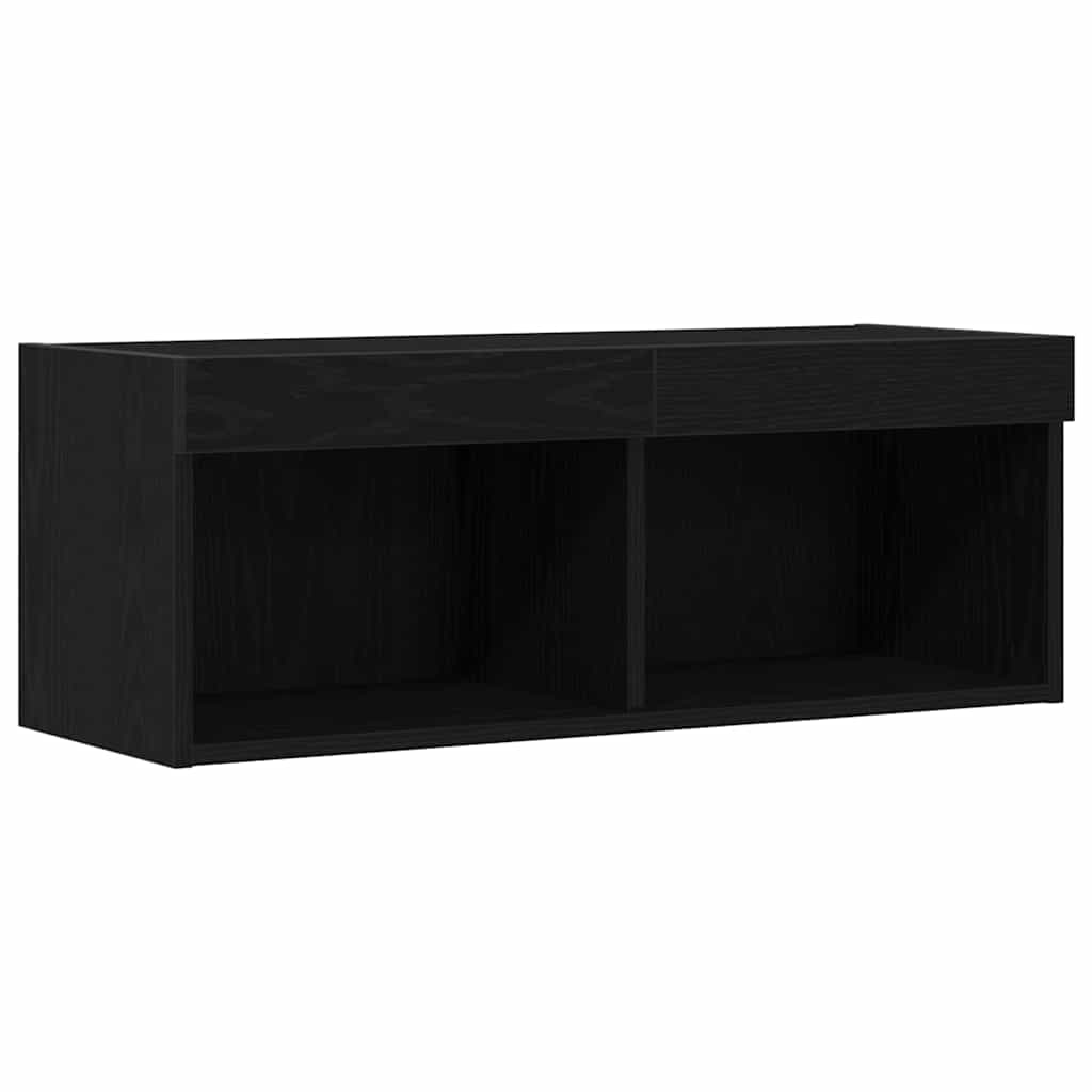 TV Cabinet Set Black Oak 80 x 30 x 30 cm Engineered Wood