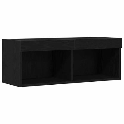 TV Cabinet Set Black Oak 80 x 30 x 30 cm Engineered Wood