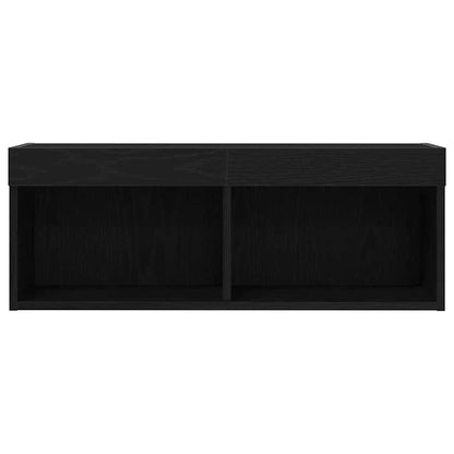 TV Cabinet Set Black Oak 80 x 30 x 30 cm Engineered Wood