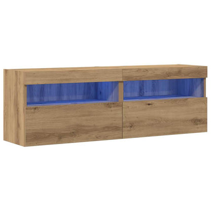 TV Wall Cabinet Wall-mounted 2 pcs Artisan oak 60 x 30 x 40 cm
