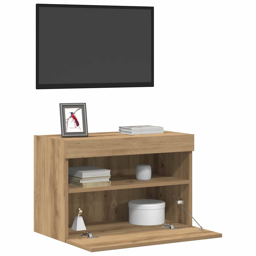 TV Wall Cabinet Wall-mounted 2 pcs Artisan oak 60 x 30 x 40 cm