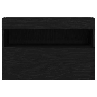 TV Wall Cabinet Black oak 60 x 30 x 40 cm Engineered Wood
